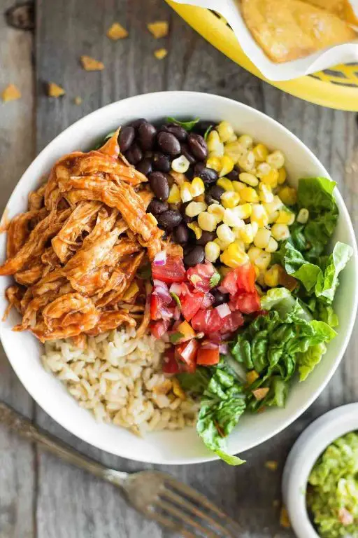 Shredded Chicken Burrito Bowls