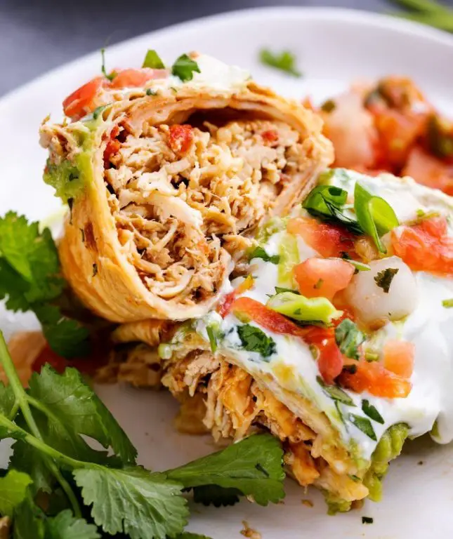 Shredded Chicken Chimichangas