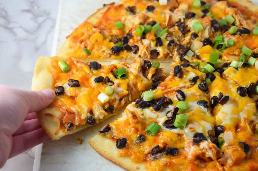 Shredded Chicken Mexican Pizza