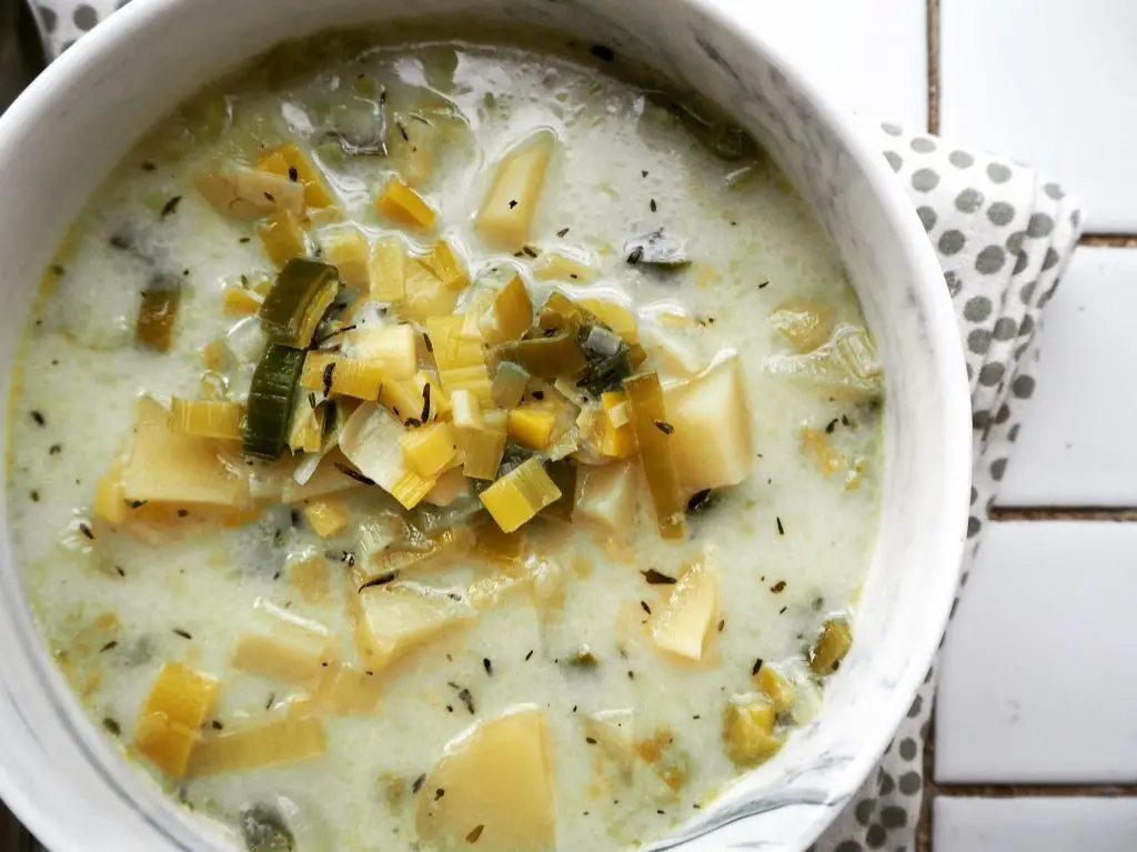 Silky Potato Leek Soup with a touch of thyme