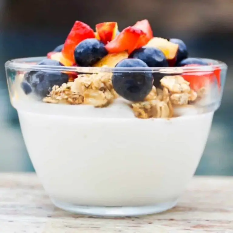 Simple Greek yogurt parfait with granola