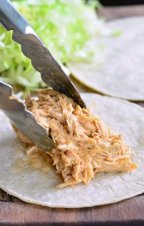 Slow Cooker Creamy Chicken Tacos