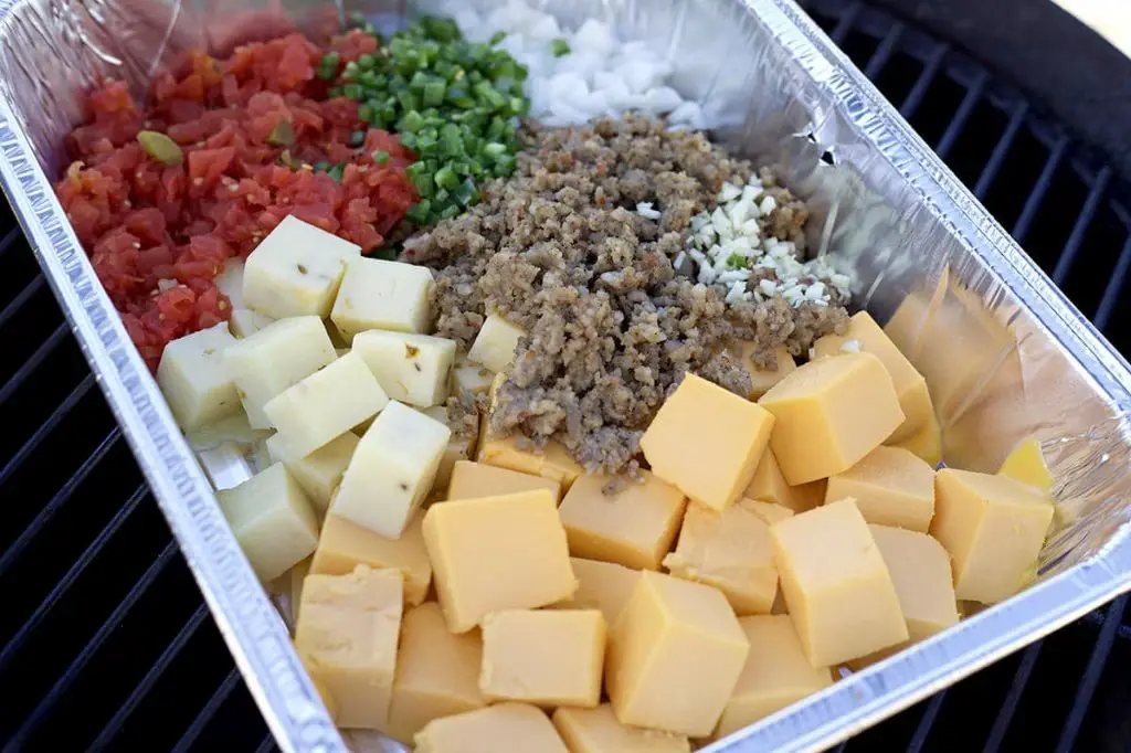 Smoked Queso with Roasted Garlic and Herbs