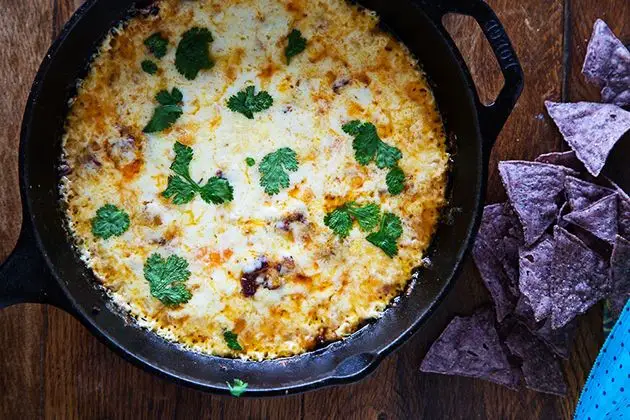 Smoked Queso with Sautéed Mushrooms and Garlic