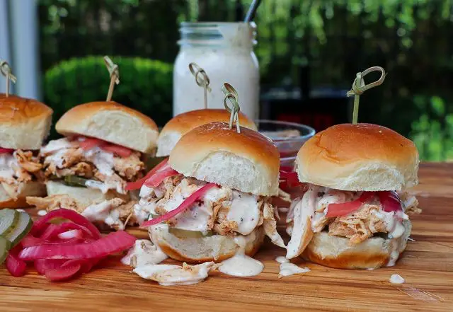 Smoked Spicy Pulled Chicken Sliders