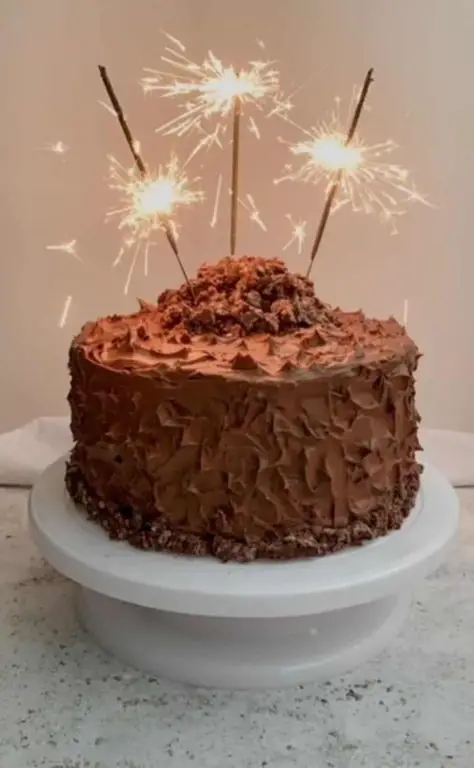 Sparkler-Topped Chocolate Cake
