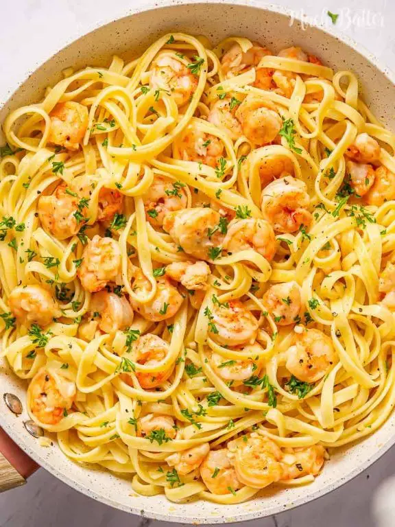 Speedy Garlic Butter Shrimp Pasta