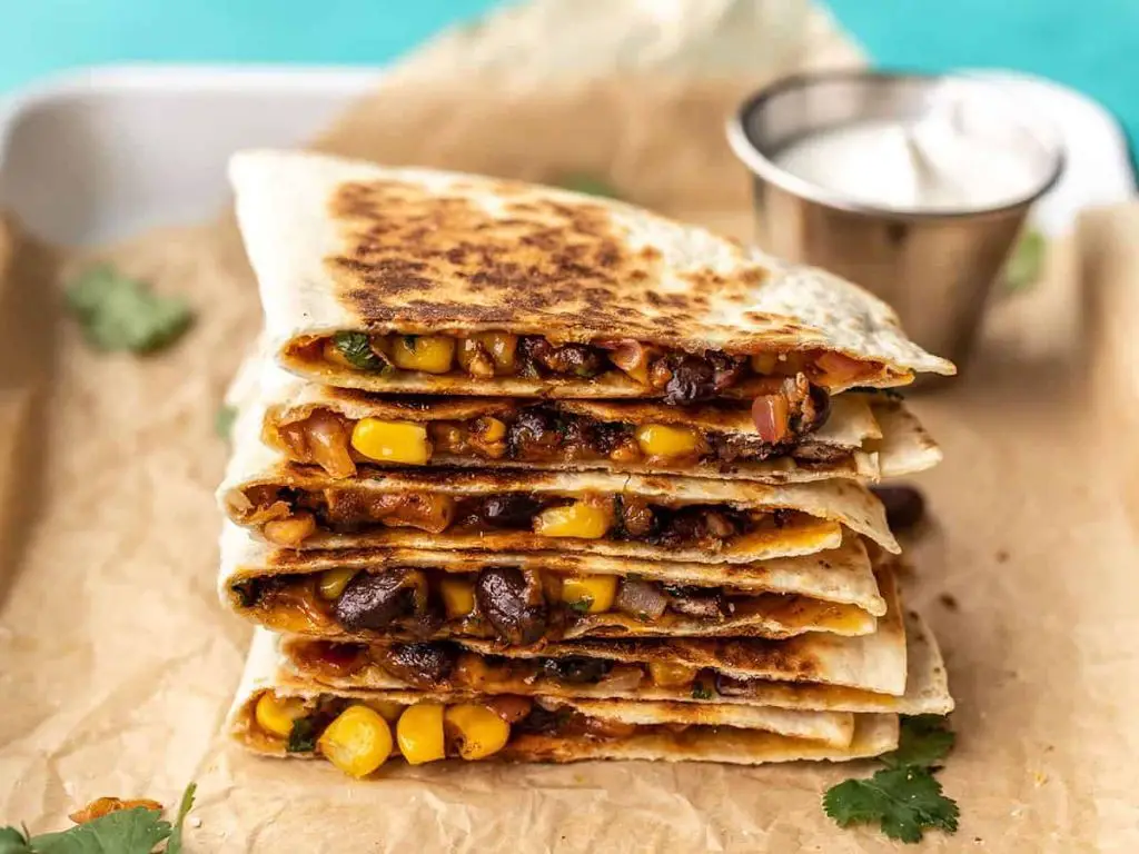Speedy black bean quesadillas