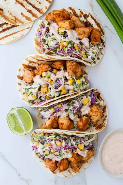 Spicy Air Fryer Chicken Tacos