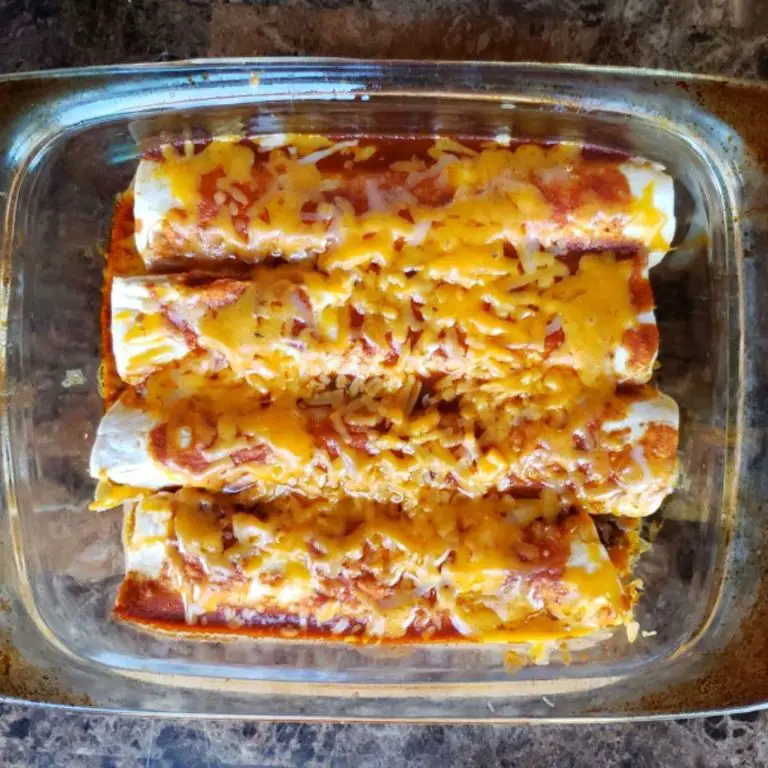 Spicy Beef Enchiladas with Cheese Topping