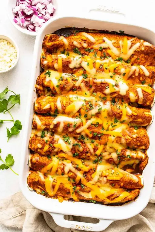 Spicy Beef and Corn Enchiladas