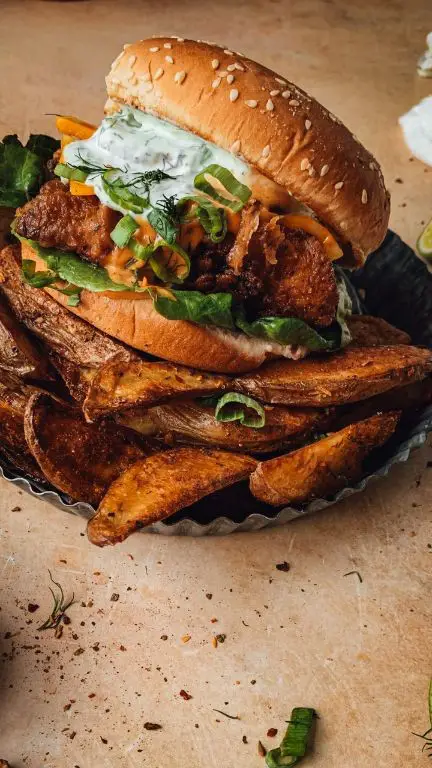 Spicy Cajun Chicken Sandwich with Garlic Aioli