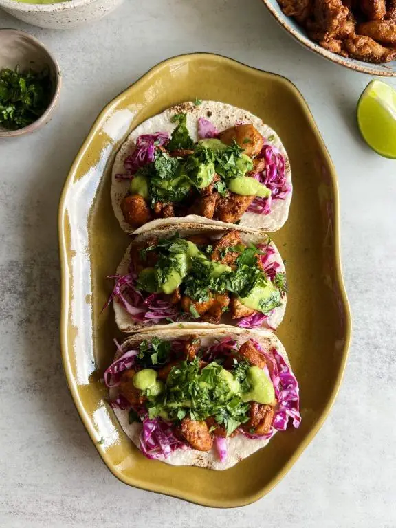 Spicy Chicken Tacos with Avocado Salsa