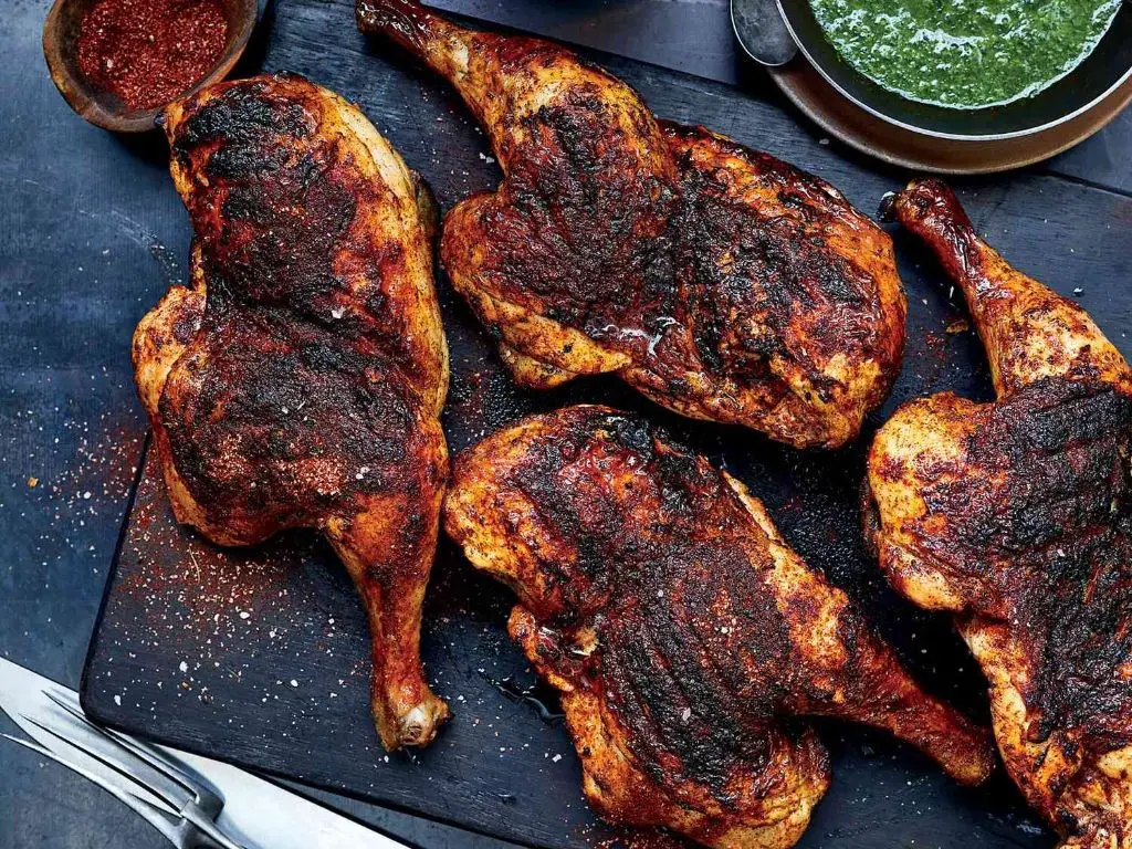 Spicy Grilled Chicken Barb with Chimichurri Sauce