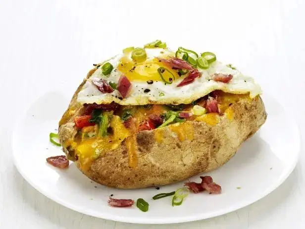 Spinach and Bacon Stuffed Potatoes