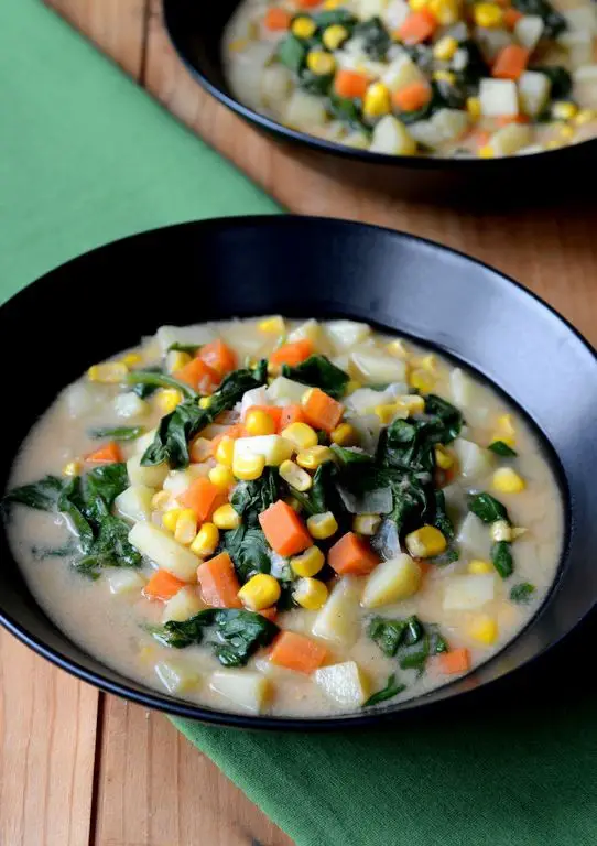 Spinach and Corn Chowder
