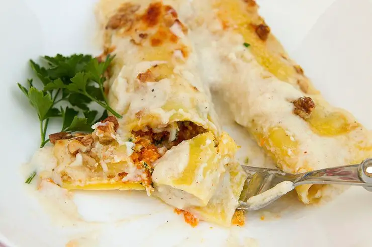 Squash and Spinach Cannelloni