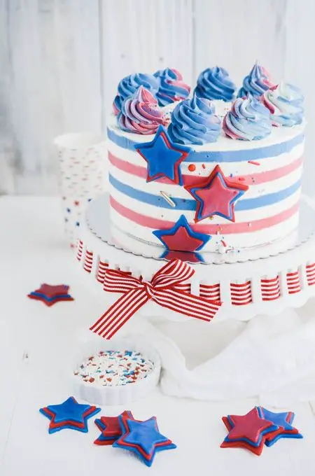 Stars and Stripes Layered Cake