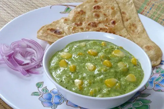 Sweet Corn Curry with Roti