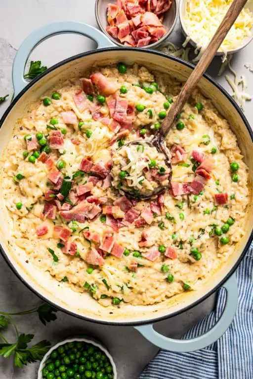 Sweet Pea and Bacon Risotto