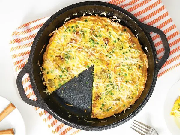 Sweet Pea and Pancetta Frittata