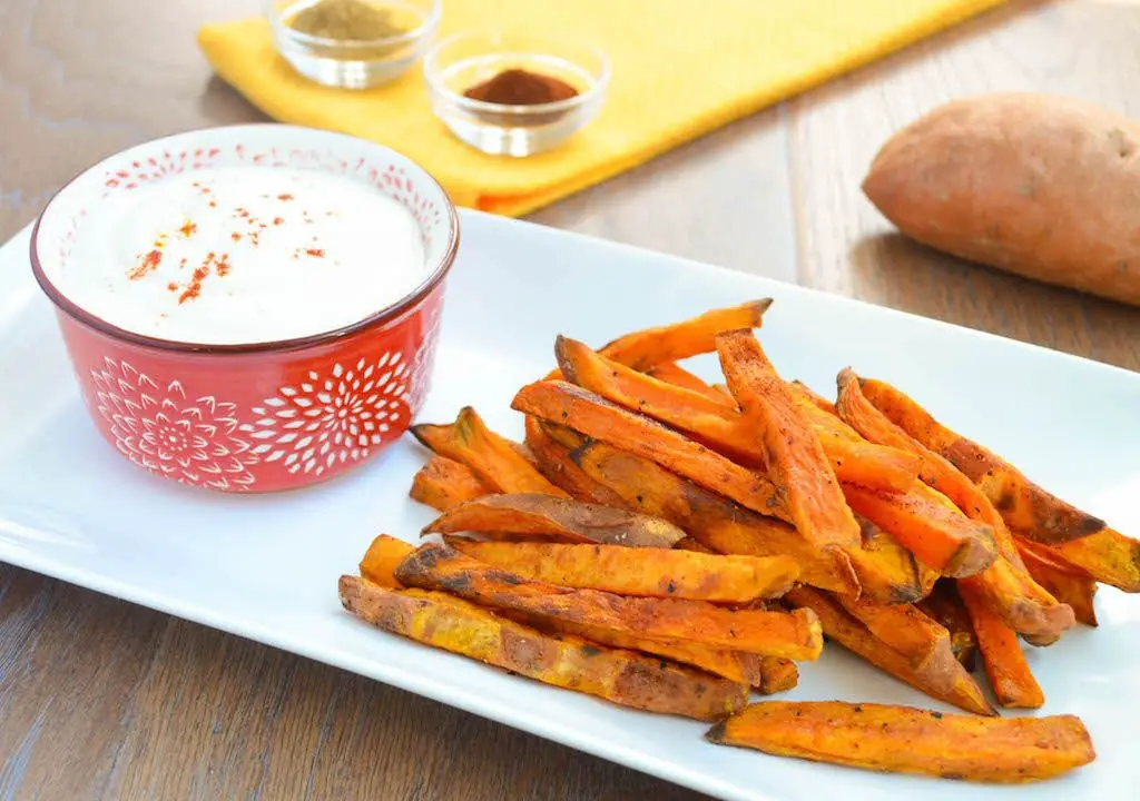 Sweet Potato Fries with a Yogurt Dip