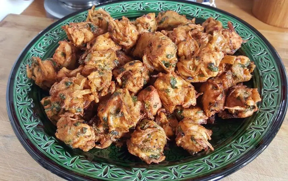 Tandoori-Style Chicken Pakoras with Onion Relish