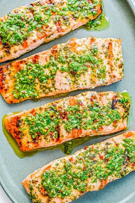 Tangy Chimichurri Salmon Fillet