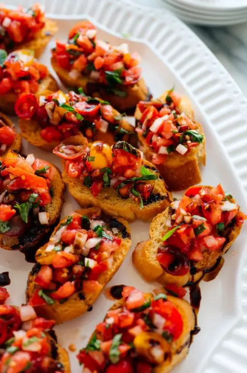 Tomato and Basil Breakfast Bruschetta