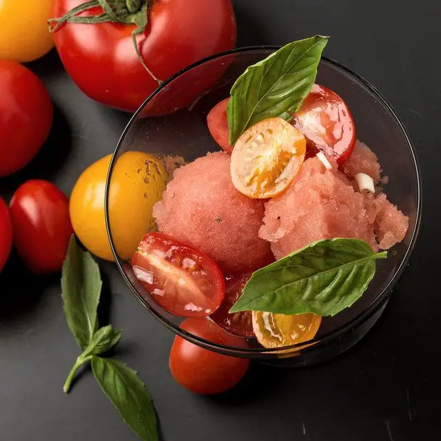 Tomato and Basil Sorbet