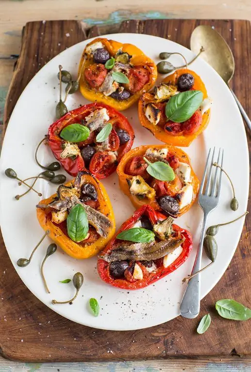 Tomato and Feta Stuffed Peppers