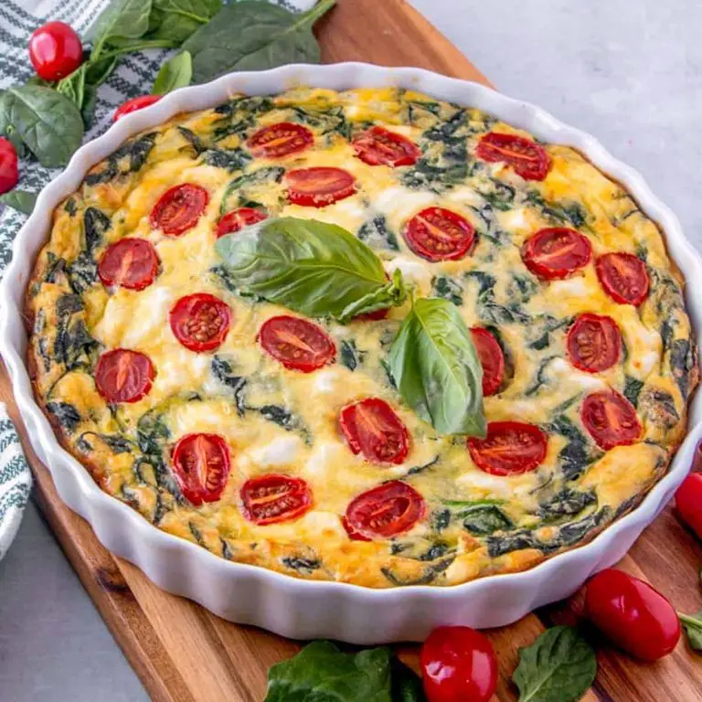 Tomato and Spinach Quiche