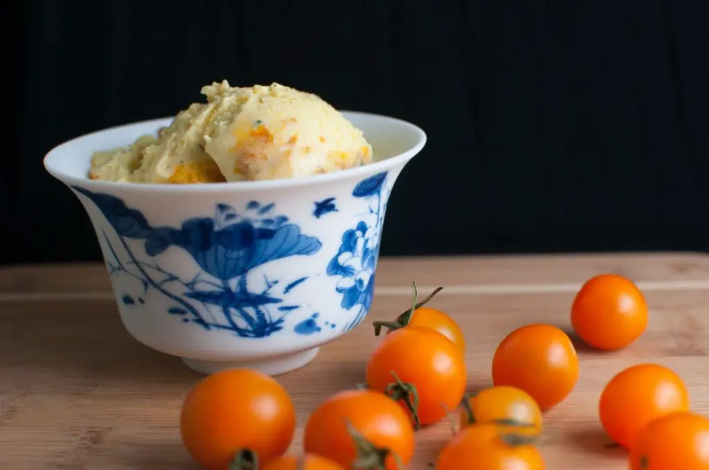 Tomato and Vanilla Bean Ice Cream