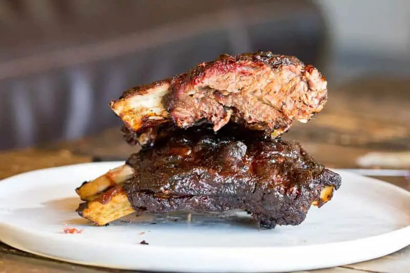 Traeger Grilled Beef Ribs with Spicy BBQ Sauce