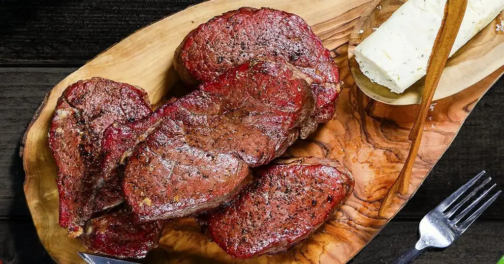 Traeger Grilled Beef Sirloin with Blue Cheese Crust