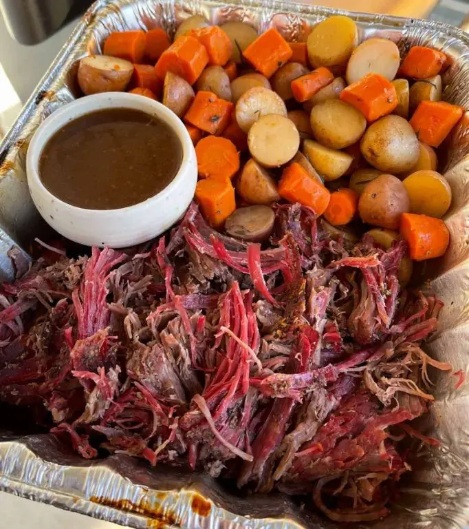 Traeger Smoked Beef Chuck Roast with Vegetables