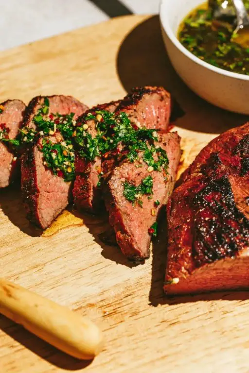 Traeger Smoked Beef Tri-Tip with Chimichurri Sauce