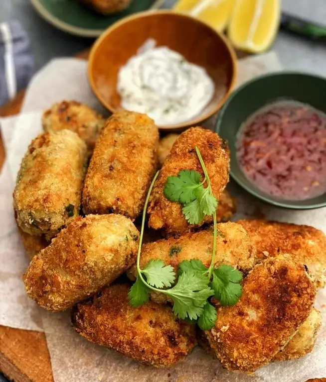 Tuna and Sweetcorn Croquettes with Lemon Mayo