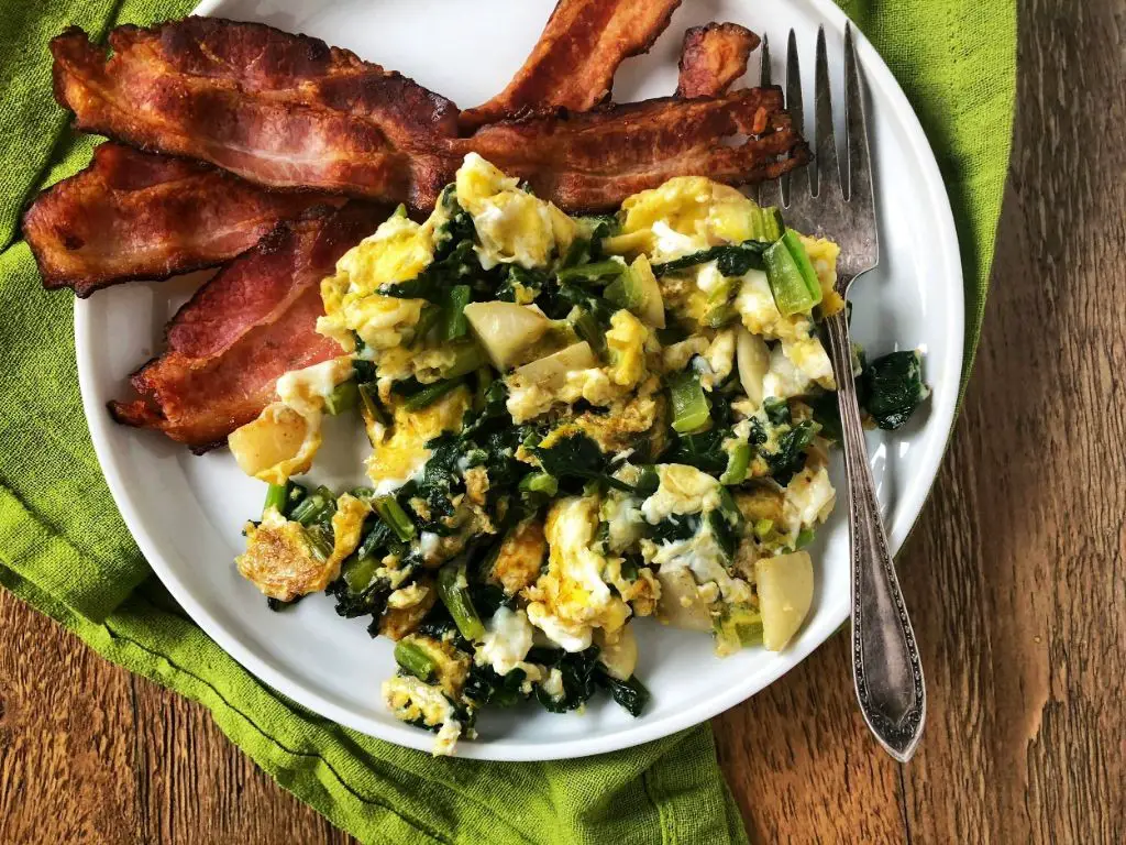 Turnip and Egg Breakfast Scramble