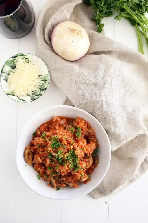 Turnip and Mushroom Risotto