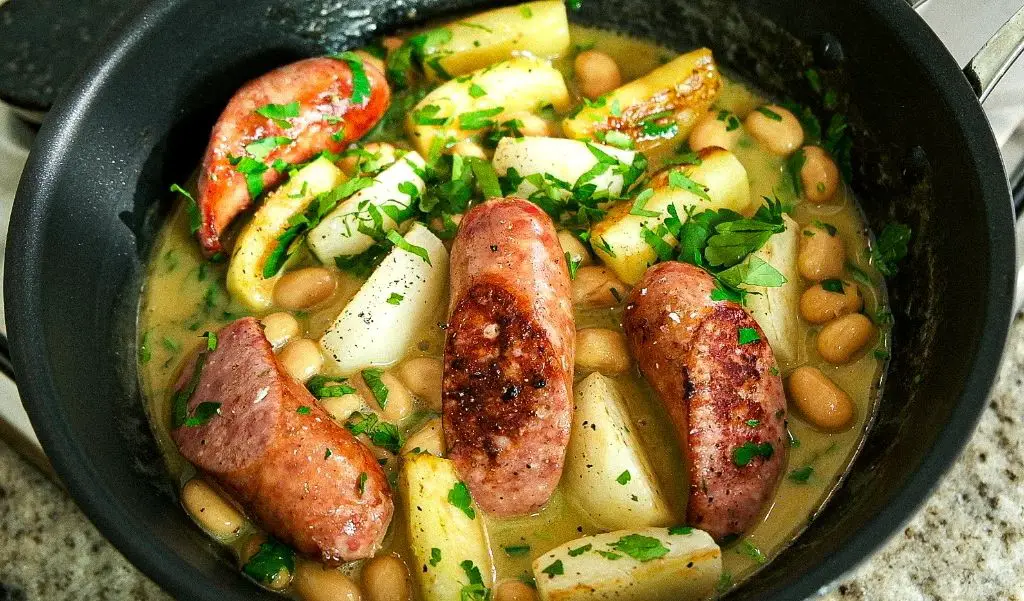 Turnip and Sausage Skillet