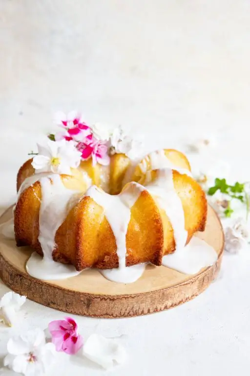 Vanilla Bean Pound Cake with Lemon Glaze