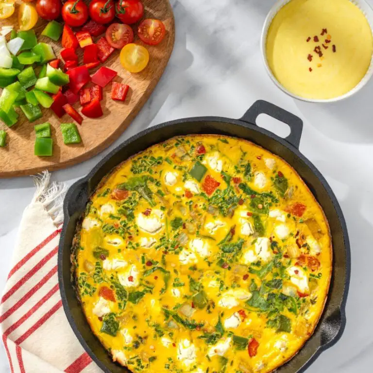 Vegetable Frittata with Hollandaise Drizzle