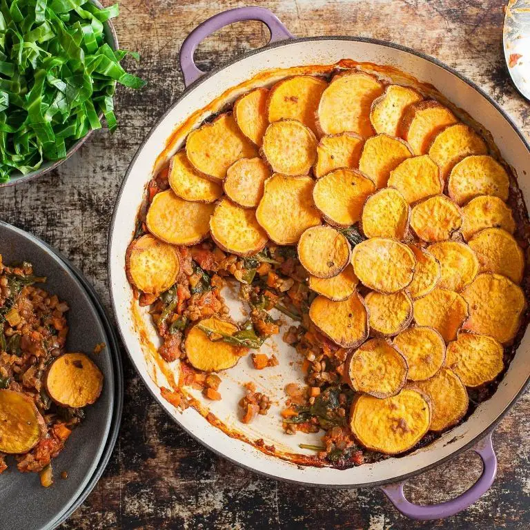 Vegetarian Lentil and Sweet Potato Casserole