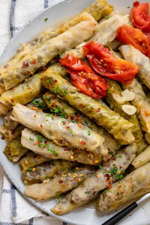 Vegetarian Stuffed Cabbage Rolls (Malfouf)