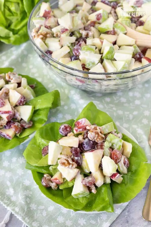 Waldorf Salad with Grapes and Walnuts