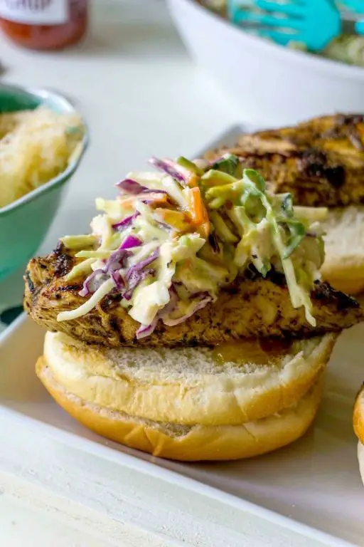 Walkerswood Jerk Chicken Sandwich with Coleslaw
