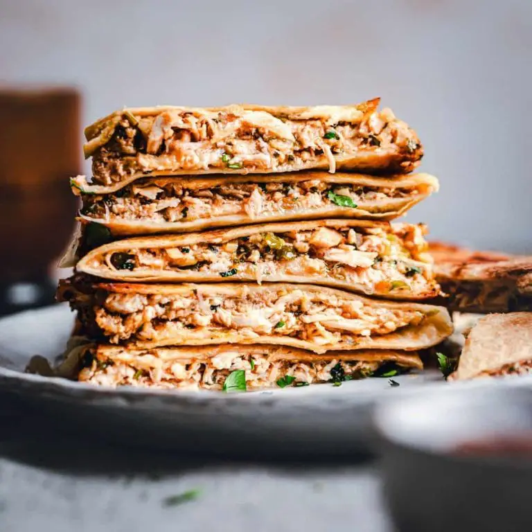 Zesty Shredded Chicken Quesadillas