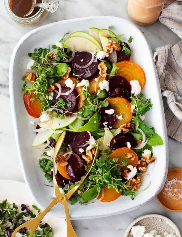 Zucchini and Beet Salad with Goat Cheese