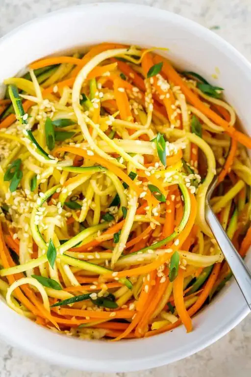 Zucchini and Carrot Salad with Sesame Dressing